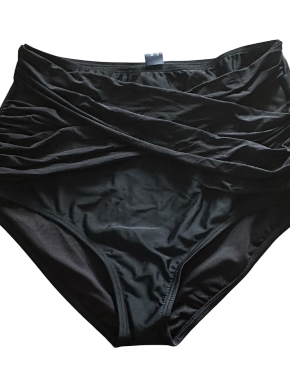 Black High-Waist Ruched Brief - Women Intimates